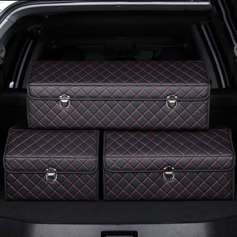 Customizable Foldable Car Storage Box - Premium Leather