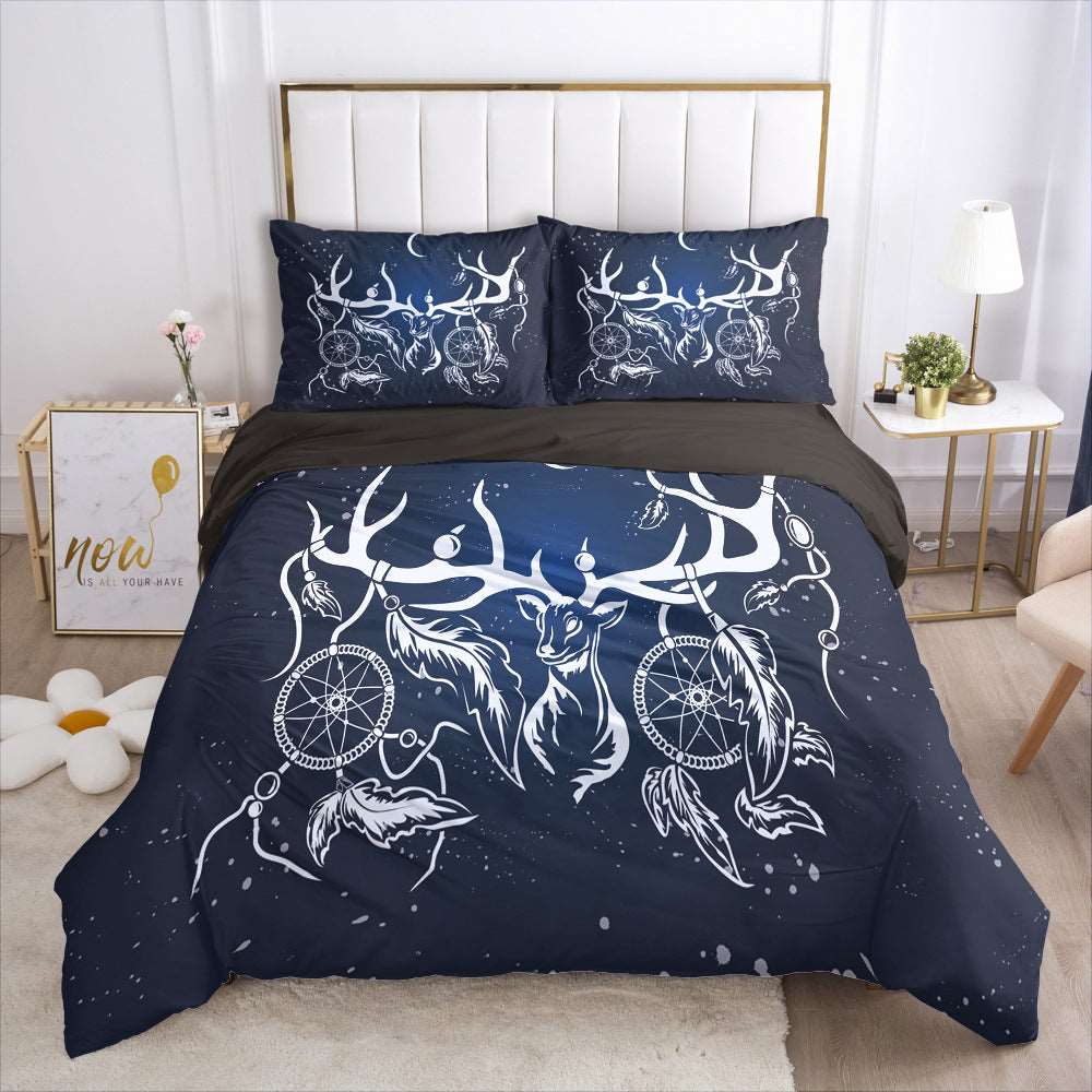 3D Digital Bedding Set - Stunning Geometric Design Duvet Cover and Pillowcase