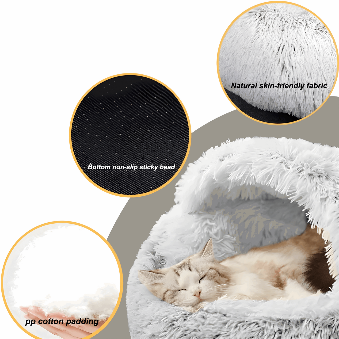 PawsParadise Plush Cat & Dog Bed