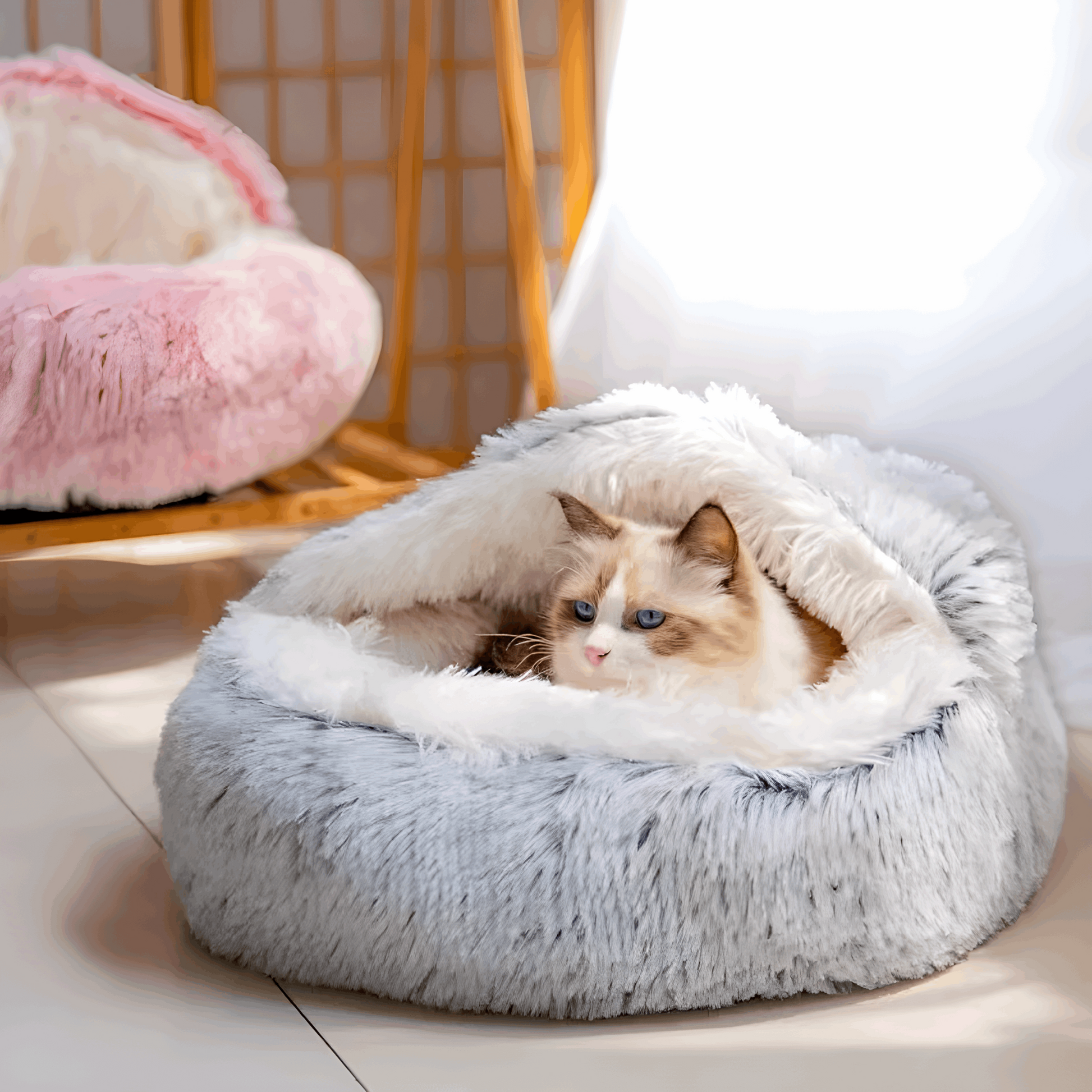 PawsParadise Plush Cat & Dog Bed