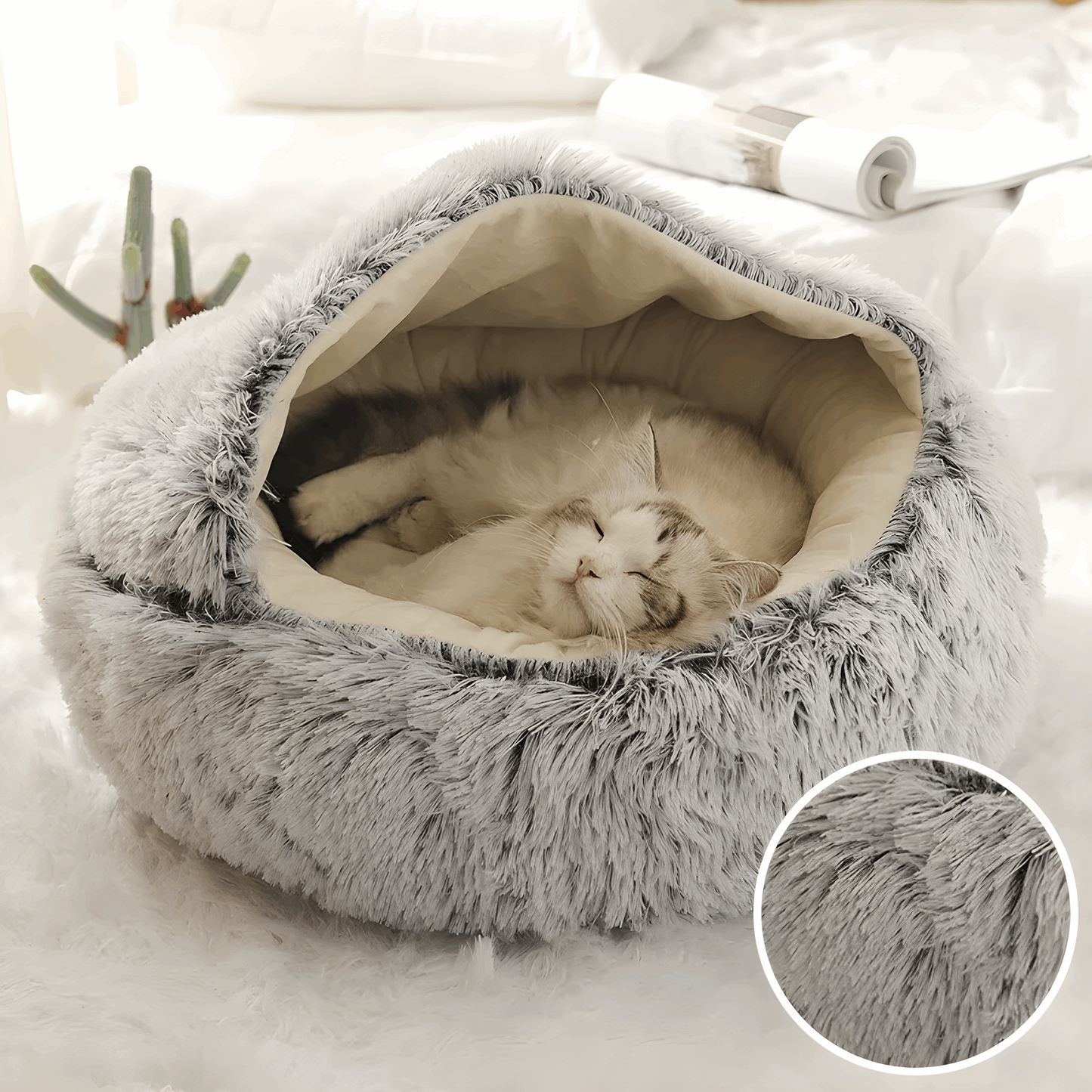 PawsParadise Plush Cat & Dog Bed